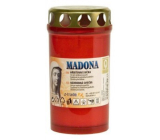 Madona Cintorínska sviečka s viečkom lisovaná červená, horí až 2 dni, 135 g