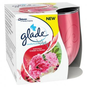 Glade by Brise Zvodná pivonka a Višňa vonná sviečka v skle, doba horenia až 30 hodín 120 g