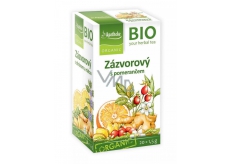 Apotheke Bio Zázvorový čaj s pomarančom napomáha k tráveniu, dýchanie a duševnej pohode 20 x 1,5 g