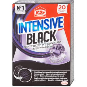 K2r Intensive Black obrúsky obnovujú intenzitu tmavých farieb a ochraňujú jas čiernej a tmavej farby 20 obrúskov