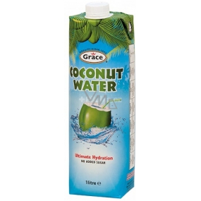 Grace 100% Kokosová voda sa získava z čerstvých zelených kokosov pôvodom v Thajsku 1 l