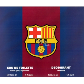FC Barcelona toaletná voda pre mužov 100 ml + deodorant sprej 150 ml, darčeková sada