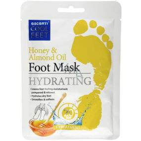 Escenti Cool Feet Med & Mandľový olej hydratačná maska na nohy 1 pár