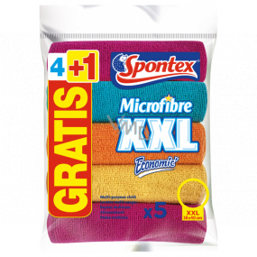 Spontex Microfibre Collection XXL viacúčelová utierka z mikrovlákna 36 x 38 cm 5 kusov