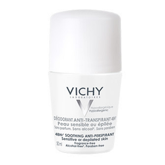 Vichy Soothing 48h deodorant antiperspirant roll-on pre depilovanú pokožku pre ženy 50 ml