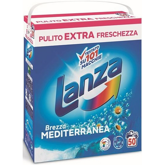 Lanza Brezza Mediterranea - Mediterranean Breeze prací prášok na bielu a farebnú bielizeň 50 dávok 3,125 kg