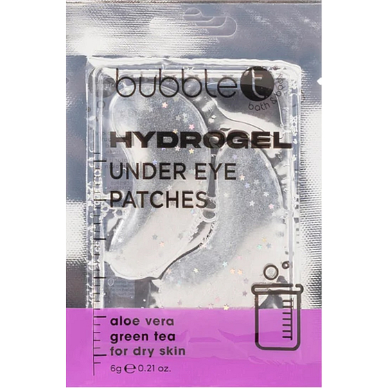 Bubble´t Aloe Vera & Green Tea hydrogélové očné vankúšiky na suchú pokožku 1 pár 6 g