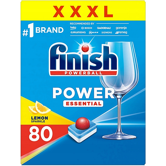 Tablety do umývačky riadu Finish Power Essential Lemon Sparkle 80 ks