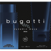Bugatti Dynamic Move Blue toaletná voda 100 ml + sprchový gél 200 ml, darčeková súprava pre mužov