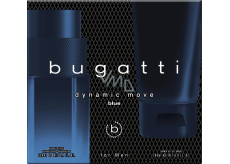 Bugatti Dynamic Move Blue toaletná voda 100 ml + sprchový gél 200 ml, darčeková súprava pre mužov