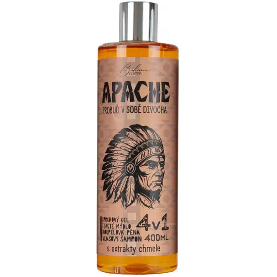 Bohemia Gifts 4v1 Apache sprchový gél, šampón, pena a mydlo 400 ml