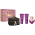 Versace Dylan Purple parfumovaná voda 100 ml + telové mlieko 100 ml + sprchový gél 100 ml + kufrík, darčeková sada pre ženy