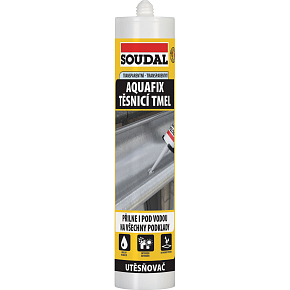 Soudal Aquafix tesniaci tmel proti vode, číry, 300 ml