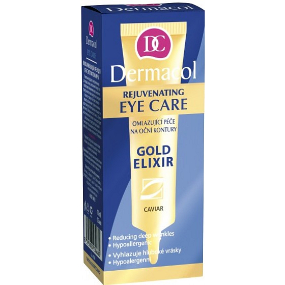Dermacol Gold Elixir Omladzujúci starostlivosť na očné kontúry s kaviárom 15 ml