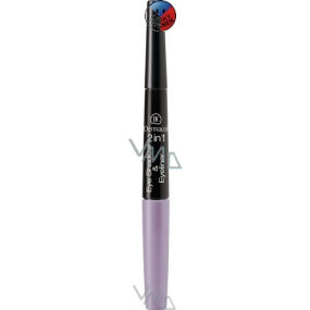 Dermacol Eye Shadow & Eye 2v1 očné tiene a ceruzka na oči 02 fialová, čierna 5 g