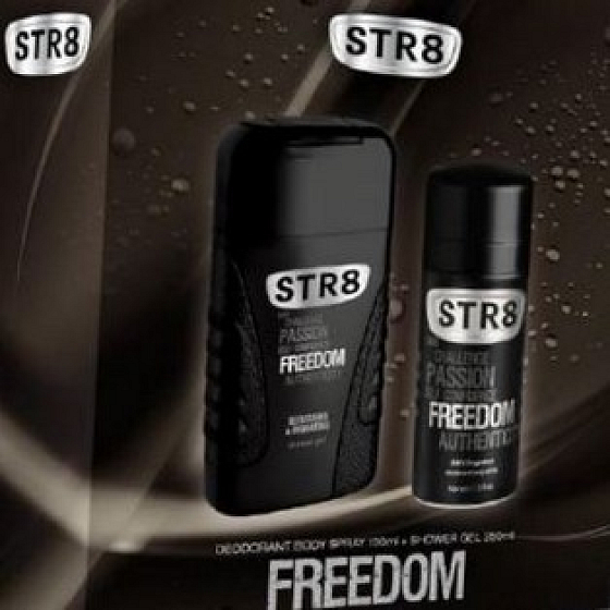 Str8 Freedom sprchový gél 250 ml + dezodorant sprej 150 ml, kozmetická sada