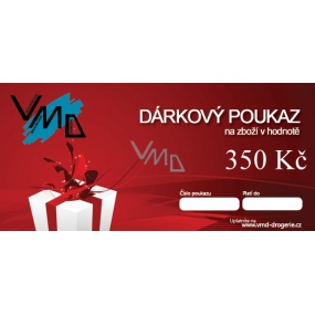 Darčekový poukaz VMD Drogéria na nákup tovaru v hodnote 350 Sk