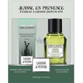 Jeanne en Provence Men Lavande & Vetiver toaletná voda 100 ml + 2v1 šampón a sprchový gél 250 ml, darčeková sada