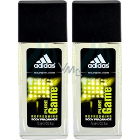 Adidas Pure Game parfumovaný deodorant sklo pre mužov 2 x 75 ml, duopack