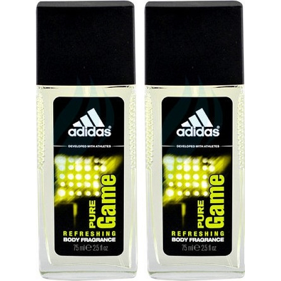 Adidas Pure Game parfumovaný deodorant sklo pre mužov 2 x 75 ml, duopack