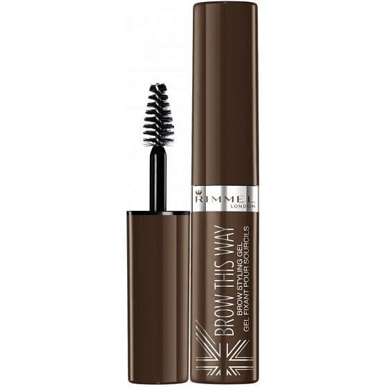 Rimmel London Brow This Way Brown Styling gélová riasenka pre úpravu obočia 002 Medium Brown 5 ml