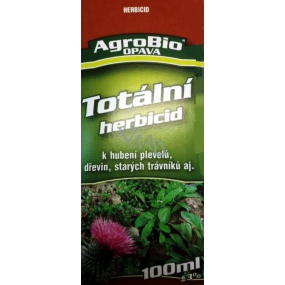 AgroBio Totálna herbicíd na ničenie burín, drevín, starých trávnikov 100 ml