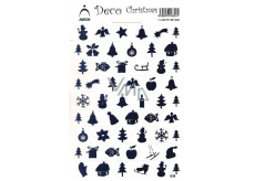 Arch Holografické dekoračné samolepky vianočné rôzne motívy modré