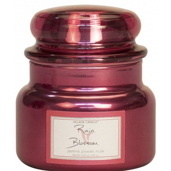 Village Candle Záplava kvetov - Rain Blossom vonná sviečka v skle 2 knôty 262 g