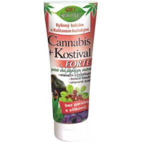 Bione Cosmetics Cannabis + Kostihoj Forte bylinný balzam s gaštanom konským 200 ml