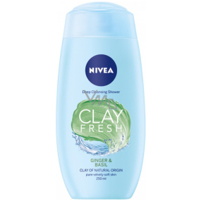 Nivea Clay Fresh Ginger & Basil Zázvor a Bazalka sprchový gél s ílom 250 ml