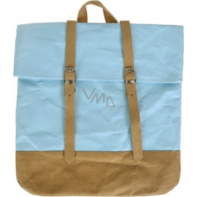 Albi Eko batoh s popruhmi vyrobený z pratelného papiera Modrý 38 x 36 x 9 cm