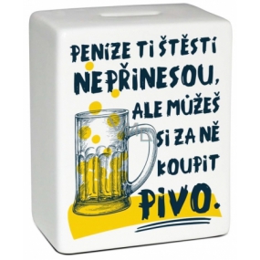Albi Pokladnička keramická tehlička Pivo 10 cm x 11,8 cm x 5 cm