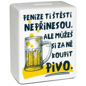 Albi Pokladnička keramická tehlička Pivo 10 cm x 11,8 cm x 5 cm