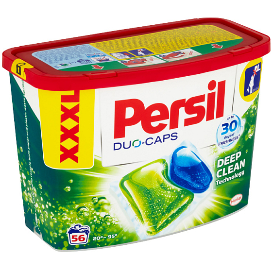 Persil Duo-Caps Regular univerzálny gélové kapsule na pranie biele a stálofarebné prádlo 56 dávok x 23 g