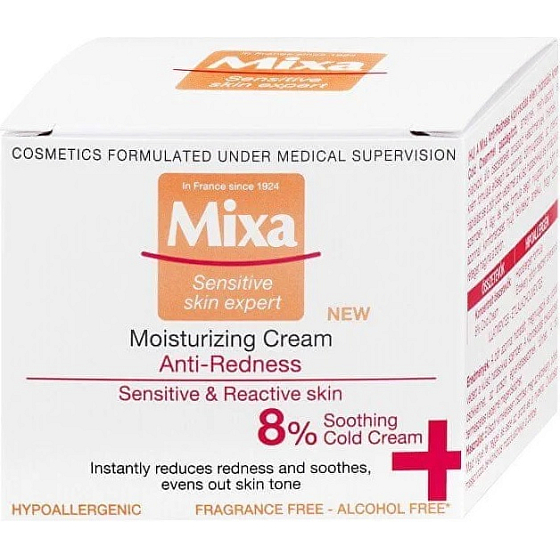 Mixa Anti-Redness denný hydratačný krém proti začervenaniu pleti 50 ml