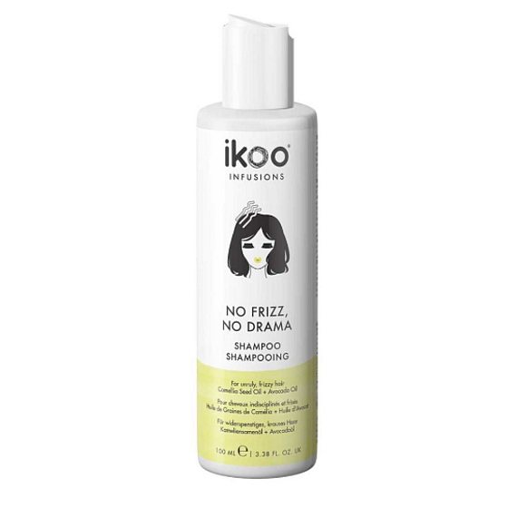 Ikoo No Frizz, No Drama šampón pre nepoddajné a kučeravé vlasy 100 ml