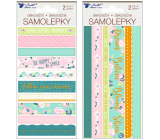 Samolepky Washi pásky s razbou Kvety 2 archy, 17 x 9 cm