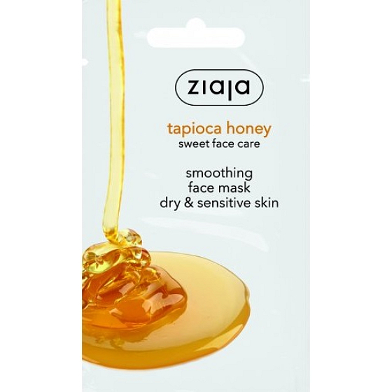 Ziaja Tapioca Honey vyhladzujúca pleťová maska s tapiokovým medom pre suchú a citlivú pleť 7 ml