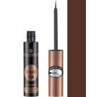 Essence Liquid Ink Eyeliner Waterproof Brown vodeodolné atramentové očné linky 02 Ash Brown 3 ml