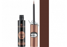 Essence Liquid Ink Eyeliner Waterproof Brown vodeodolné atramentové očné linky 02 Ash Brown 3 ml