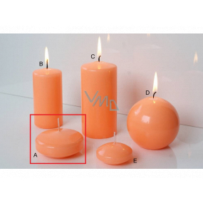 Lima Reflex fosforové oranžová sviečka plávajúca šošovka 30 x 70 mm 1 kus