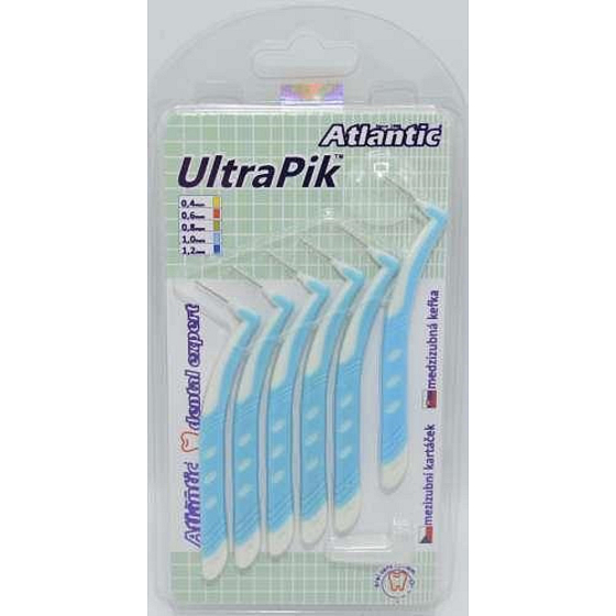 Medzizubné kefky Atlantic UltraPik 1.0 mm Modrá zakrivená 6 kusov
