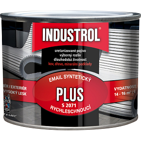 INDUSTROL Plus vrchná farba na kov i drevo S2071, 1000 biela, 375 ml