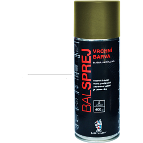 BALSPREJ vrchná univerzálna akrylová farba v spreji, RAL 6003 olivovo zelená mat, 400 ml