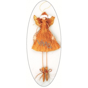 Anjel s perličkami zlatý na zavesenie 32 cm 1 kus