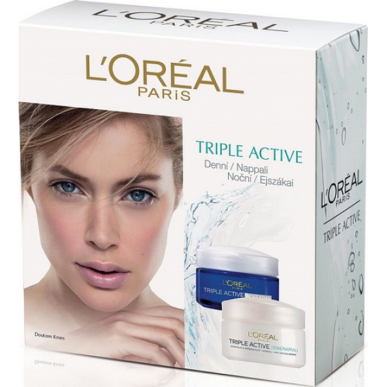 Loreal Paris Triple Active denný krém 50 ml + nočný krém 50 ml, kozmetická sada
