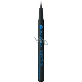 Essence Super Fine vodeodolné pero na očné linky Black 1 ml