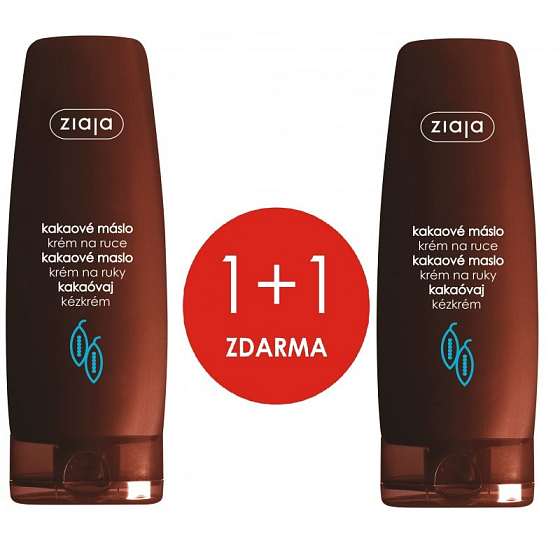 Ziaja Kakaové maslo krém na ruky 80 ml + Kakaové maslo krém na ruky 80 ml, duopack
