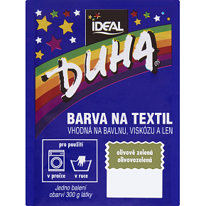 Ideal Duha olivovo zelená, farba na textil na bavlnu, viskózu a ln, na 300 g látky, 15 g
