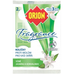 Orion Fragrance Jazmín & Konvalinka závesné kolíčky proti moliam 2 kusy